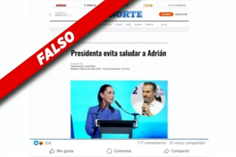Fabricación de Fake News sobre Sheinbaum y Adrián de la Garza en redes sociales
