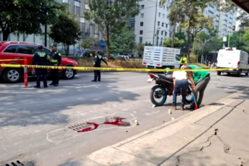 Fallece motociclista tras derrapar en avenida de la alcaldía Miguel Hidalgo