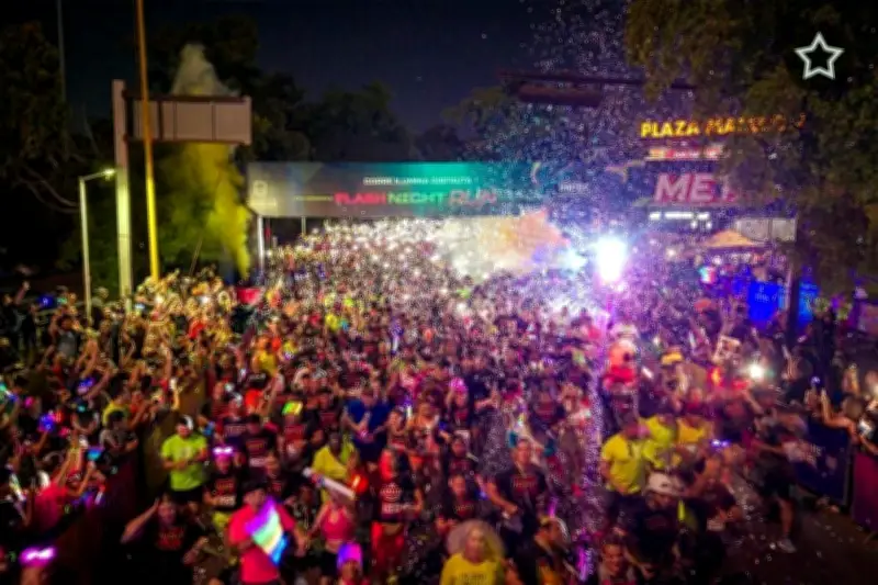 Flash Night Run reúne a más de 17 mil personas en Culiacán en evento masivo