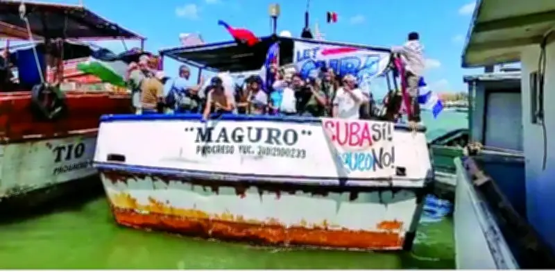 Granma 2.0 zarpa de Yucatán con ayuda humanitaria hacia Cuba en gesto de solidaridad