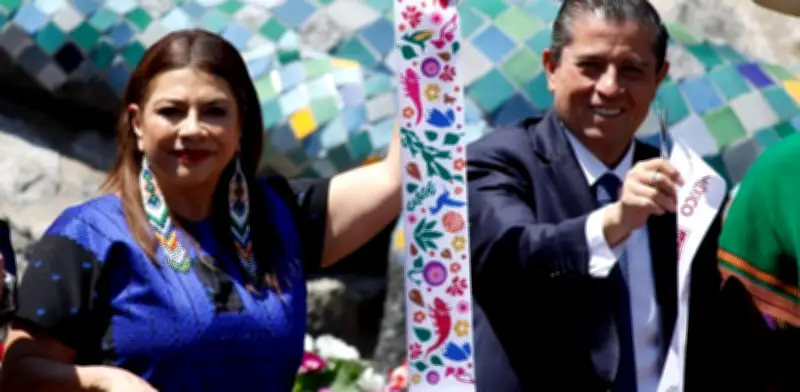 Gutiérrez y Brugada inauguran jardín de lluvia 'Coapan' junto al Estadio Azteca