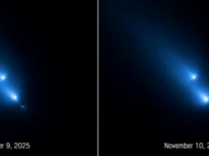 Hubble capta en tiempo real la fragmentación del cometa K1, un evento astronómico extraordinario
