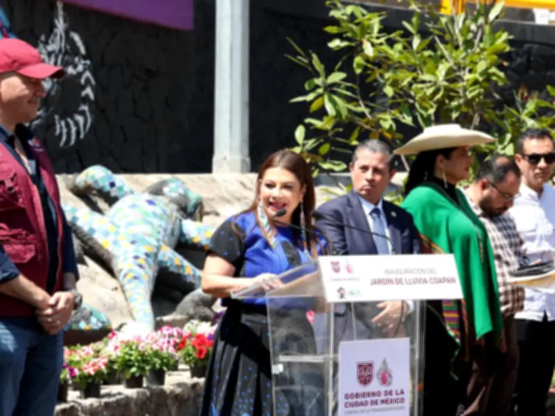 Inauguran Jardín de Lluvia en Coapa para mitigar inundaciones y recuperar agua