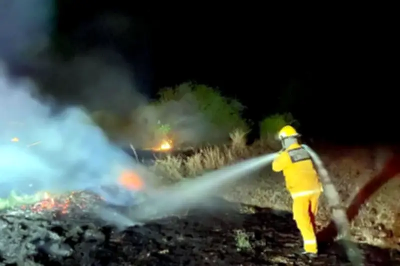 Incendio arrasa con 2,500 pacas de forraje en Linares, Nuevo León