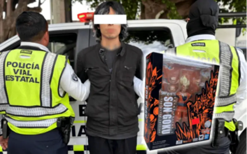 Intento de robo de figura de Gokú en Zapopan termina con detención por policías viales