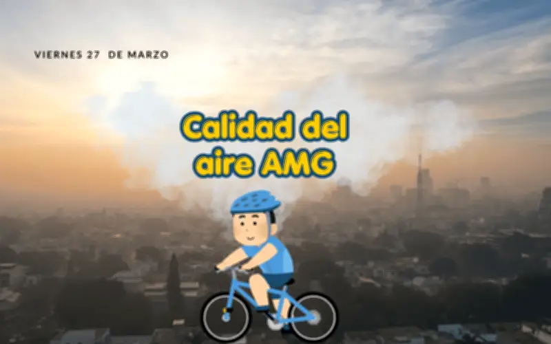 Jalisco registra mala calidad del aire en Miravalle con 84 puntos IMECA este 27 de marzo