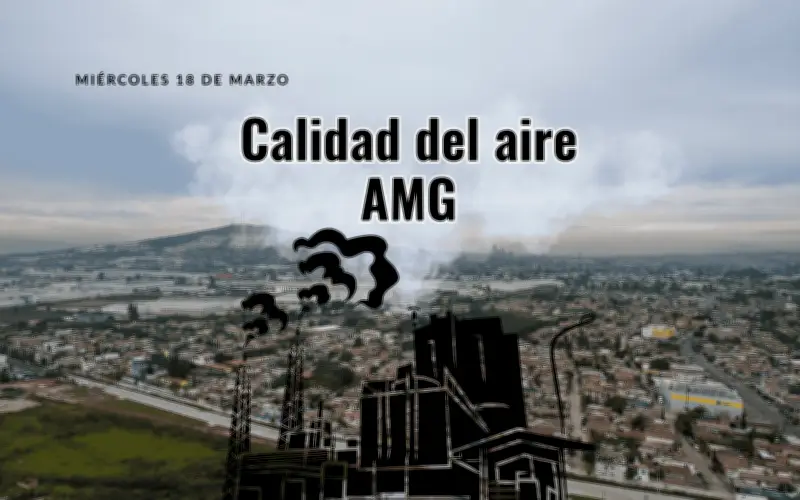 Jalisco registra mala calidad del aire en zonas del AMG este 18 de marzo