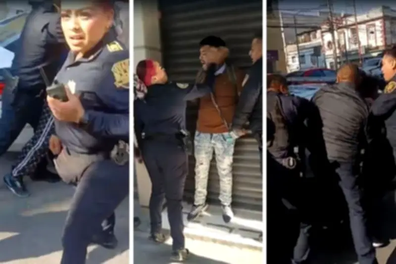 Jaloneos y resistencia impiden detención de dos sujetos en Cuauhtémoc