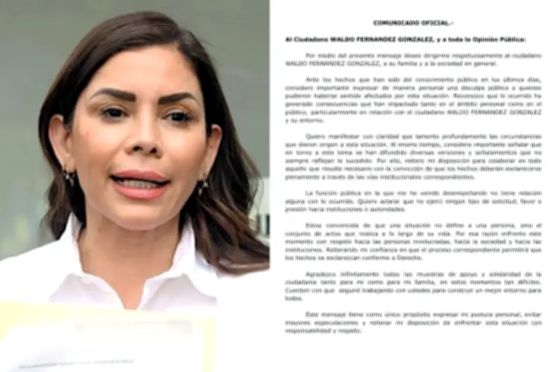 Karina Castro ofrece disculpa pública a Waldo tras polémica declaración en redes