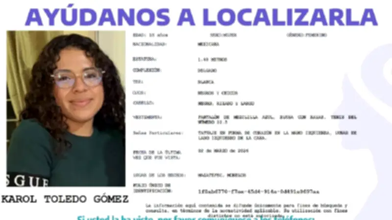 Karol Toledo, estudiante de la UAEM desaparecida en Morelos: búsqueda con drones y binomios caninos