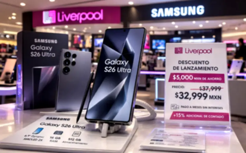 Liverpool ofrece descuento exclusivo en el lanzamiento del Samsung Galaxy S26 Ultra