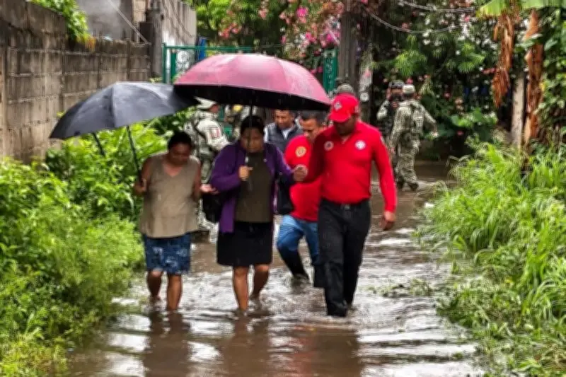 Lluvias intensas causan inundaciones en seis municipios del estado de Tabasco