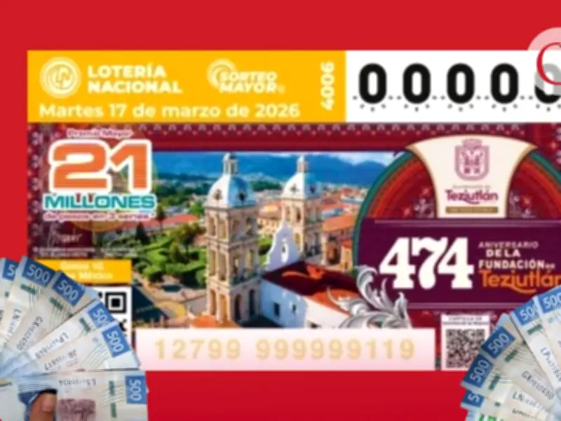 Lotería Nacional Sorteo Mayor 4006: Resultados del martes 17 de marzo de 2026