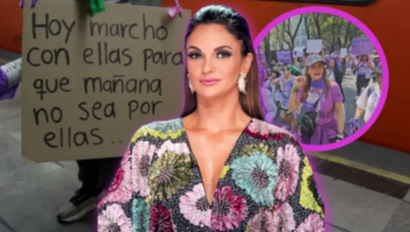 Mariana Seoane se une a la marcha del 8M en CDMX: 'He vivido cosas fuertes'