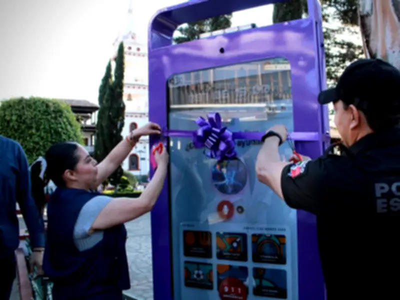 Mazamitla activa primer Tótem Zona Pulso de Vida para proteger a mujeres y niñas