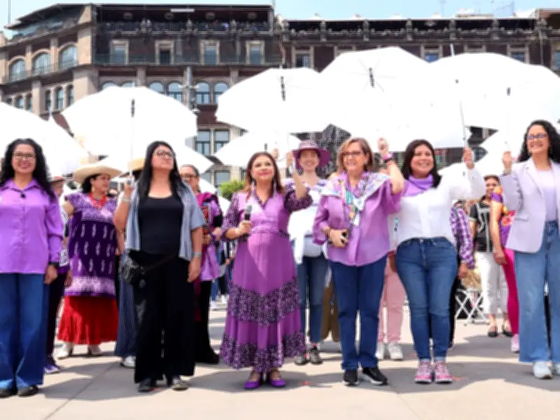 Mensaje monumental en el Zócalo: 4 mil mujeres claman 'Siempre Vivas, Libres e Iguales'