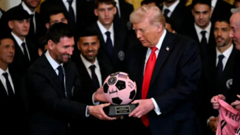 Messi y el Inter Miami reciben homenaje en la Casa Blanca; Trump lo declara mejor que Pelé