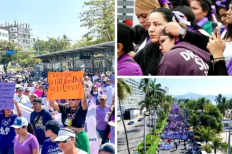 Miles de mujeres marchan en Estados Unidos en conmemoración del Día Internacional de la Mujer