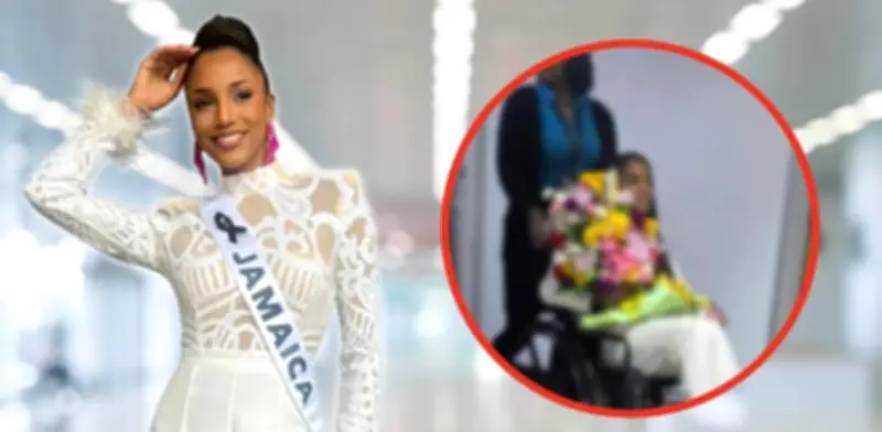 Miss Jamaica recibe el alta tras cuatro meses de recuperación tras caída en Miss Universe