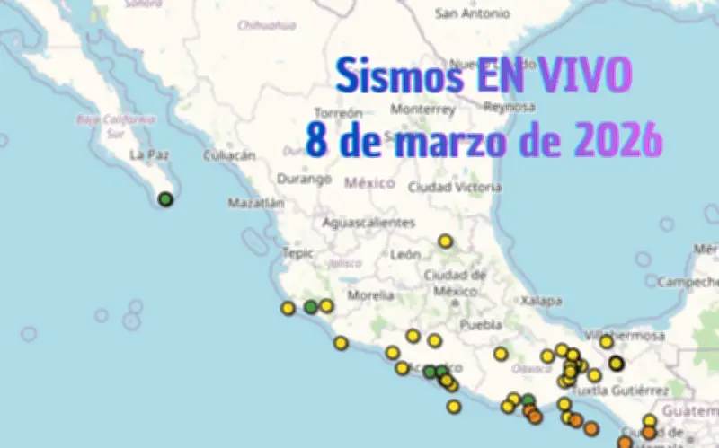 Monitoreo en Vivo: Sismos en Jalisco y México este Domingo 8 de Marzo de 2026