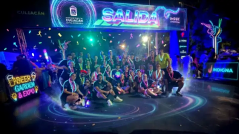 Más de 17 mil corredores iluminan Culiacán en la exitosa Flash Night Run