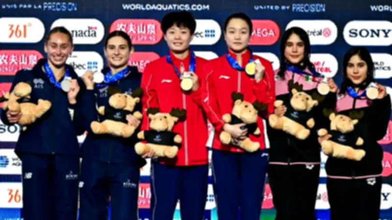 México celebra bronce de las gemelas Cueva en Copa del Mundo de clavados
