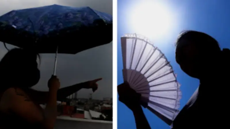 México enfrenta contraste climático extremo: frente frío 41 trae lluvias intensas y calor supera 45 grados