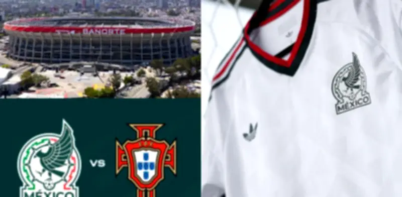 México estrenará su jersey blanco en la reinauguración del Estadio Azteca ante Portugal