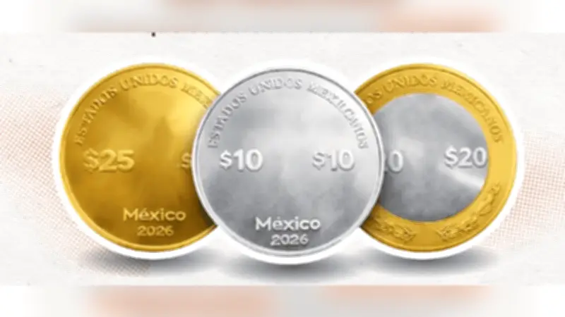México lanza monedas conmemorativas oficiales para el Mundial de Fútbol 2026