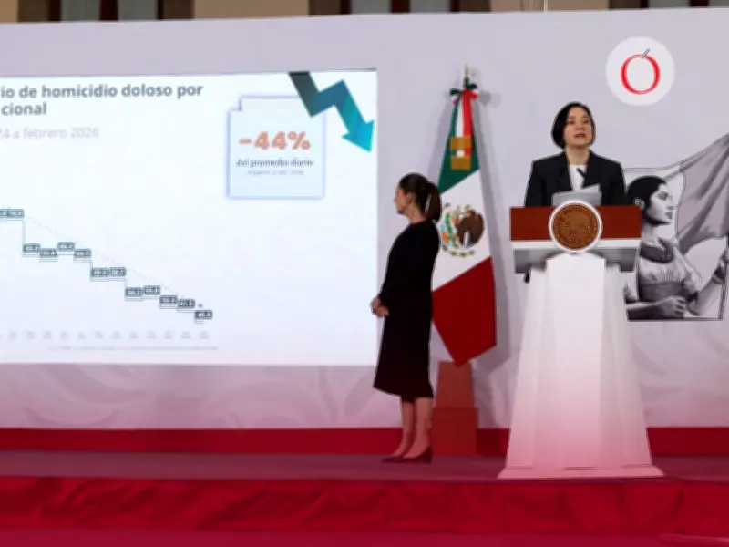 México registra caída histórica del 44% en homicidios; febrero de 2026 es el menos violento en 11 años