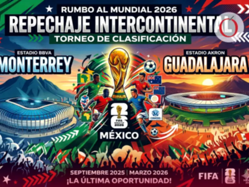 México será sede del dramático repechaje mundialista 2026 con partidos en Guadalajara y Monterrey