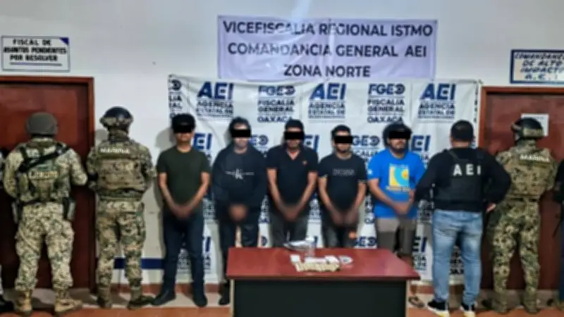 Oaxaca: Capturan a cinco presuntos integrantes de 'La Empresa' por cuádruple homicidio en el Istmo