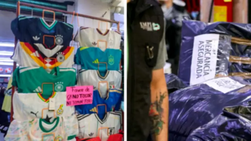 Operativo en Tepito decomisa mercancía pirata del Mundial 2026; IMPI clausura locales