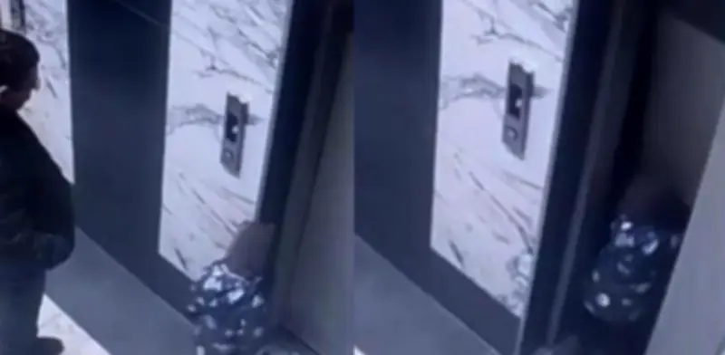 Padre salva a hijo de 4 años tras caída en hueco de ascensor en Rusia; video viral