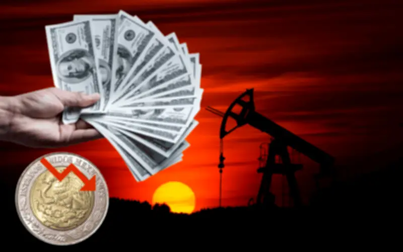 Peso mexicano cae ante alza del petróleo por conflicto en Medio Oriente