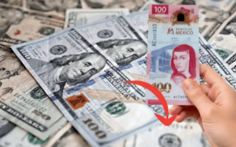 Peso mexicano cede terreno ante el dólar en jornada de tensión geopolítica