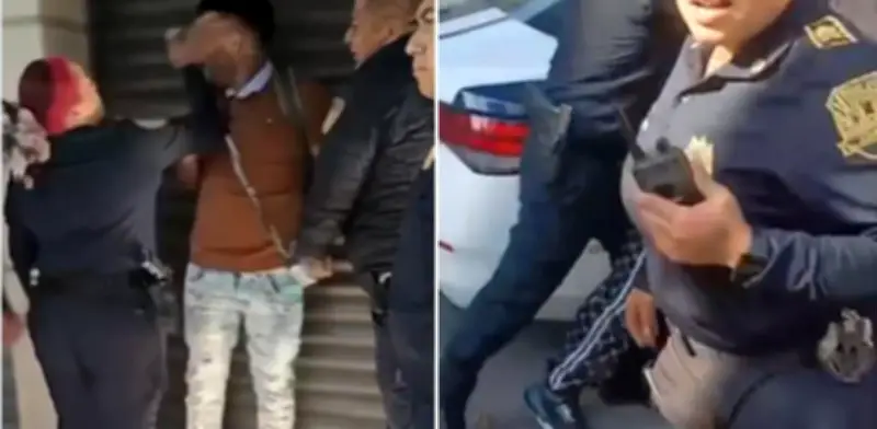 Policía de la SSC CDMX cachetea a ciudadano durante fallida detención en Atlampa