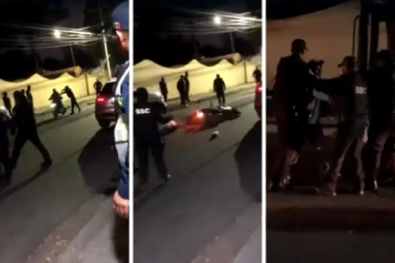 Policía derriba a motociclista que intentaba evadir revisión de seguridad vial