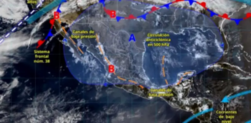 Pronóstico del Clima en México: Frente Frío 38 Provoca Lluvias y Bajas Temperaturas