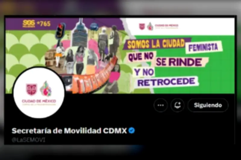 Reaparece perfil de X de la Semovi tras ciberataque en la Ciudad de México