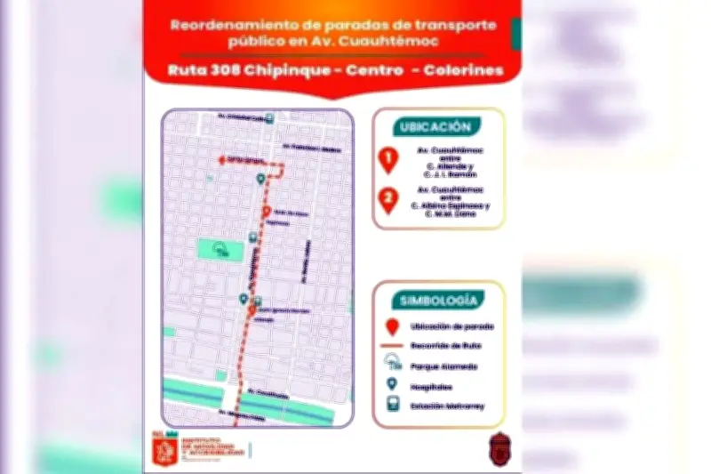 Reordenarán paradas de autobús en Cuauhtémoc para mejorar movilidad