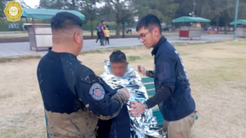 Rescatan a hombre atrapado en fango del Bosque de Aragón y termina ante juez cívico
