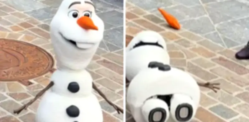 Robot de Olaf se desploma en Disneyland París: falla animatrónica sorprende a visitantes