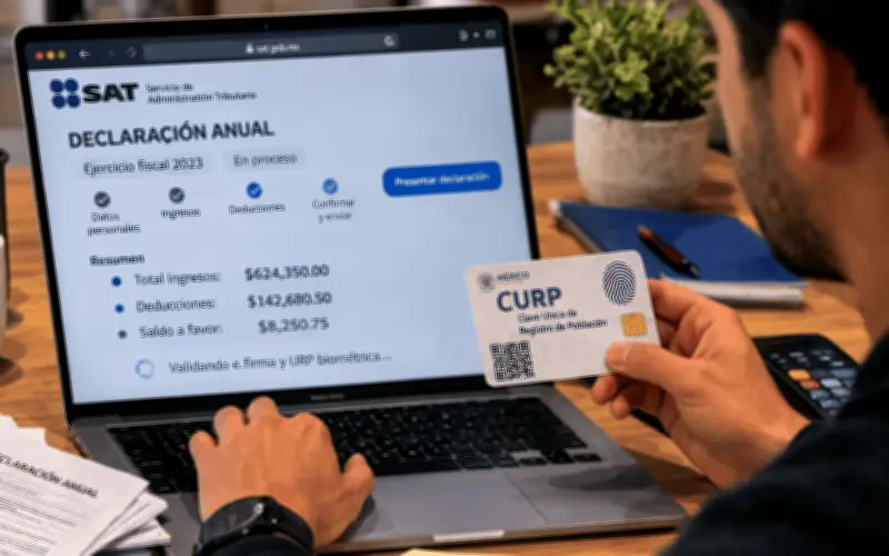 SAT aclara: CURP Biométrica no es obligatoria para la Declaración Anual 2025