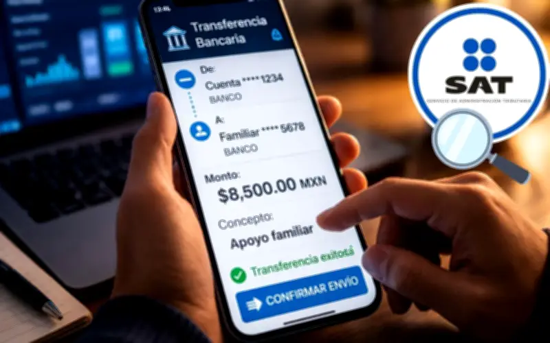 SAT establece límites y obligaciones para transferencias bancarias entre familiares en 2026