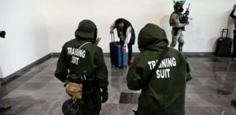 Semar ejecuta simulacro de seguridad en Aeropuerto de Toluca para Mundial 2026