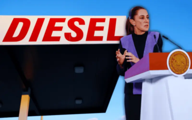 Sheinbaum anuncia tope voluntario al precio del diésel para contener la inflación
