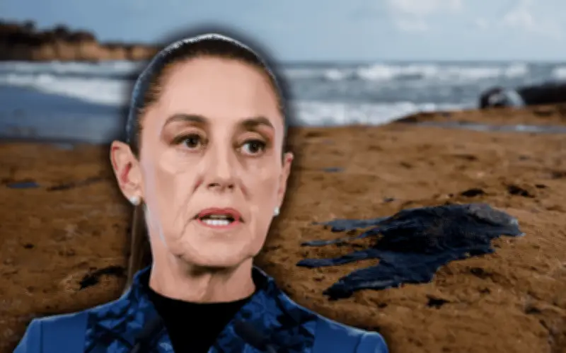 Sheinbaum Declara Playas del Golfo 'Limpias' Tras Derrame de Crudo y Anuncia Apoyos