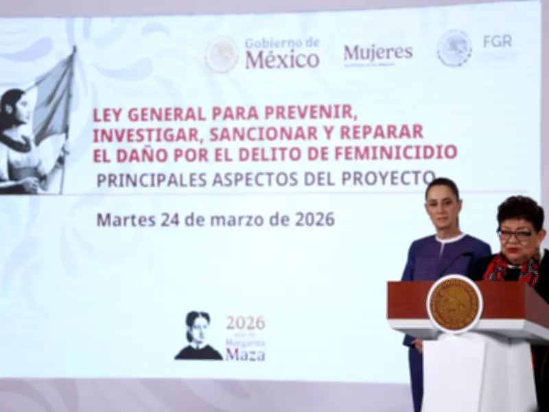 Sheinbaum envía iniciativa clave contra feminicidio con penas de 40 a 70 años