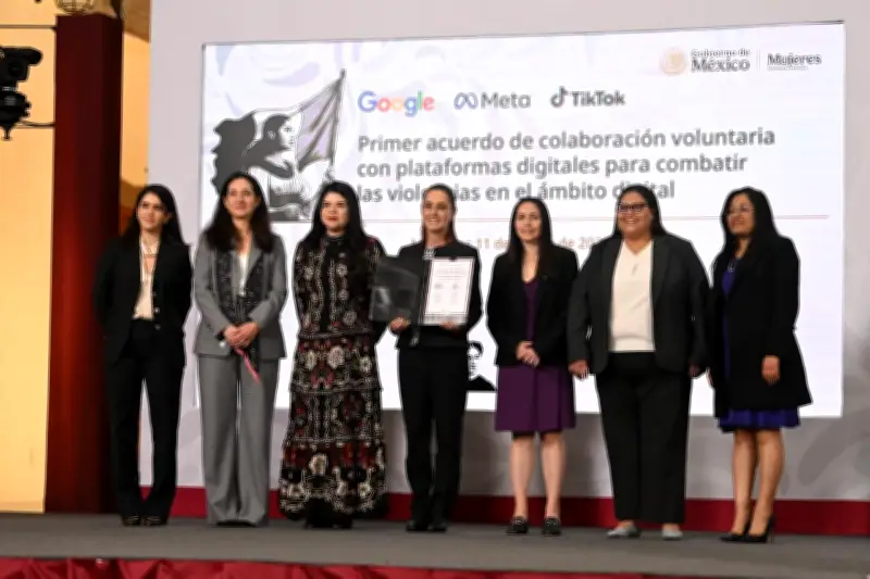 Sheinbaum firma pacto con gigantes digitales para combatir violencia en línea contra mujeres
